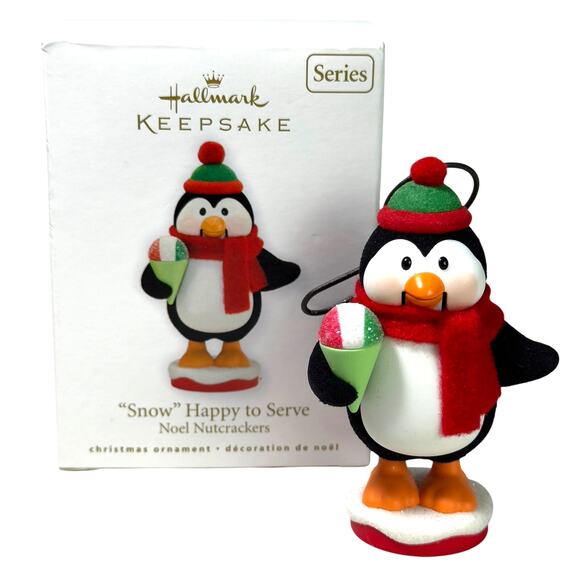 Hallmark 2010 Keepsake Ornament "Snow" Happy To Serve Noel Nutcrackers Penguin - Picture 1 of 8